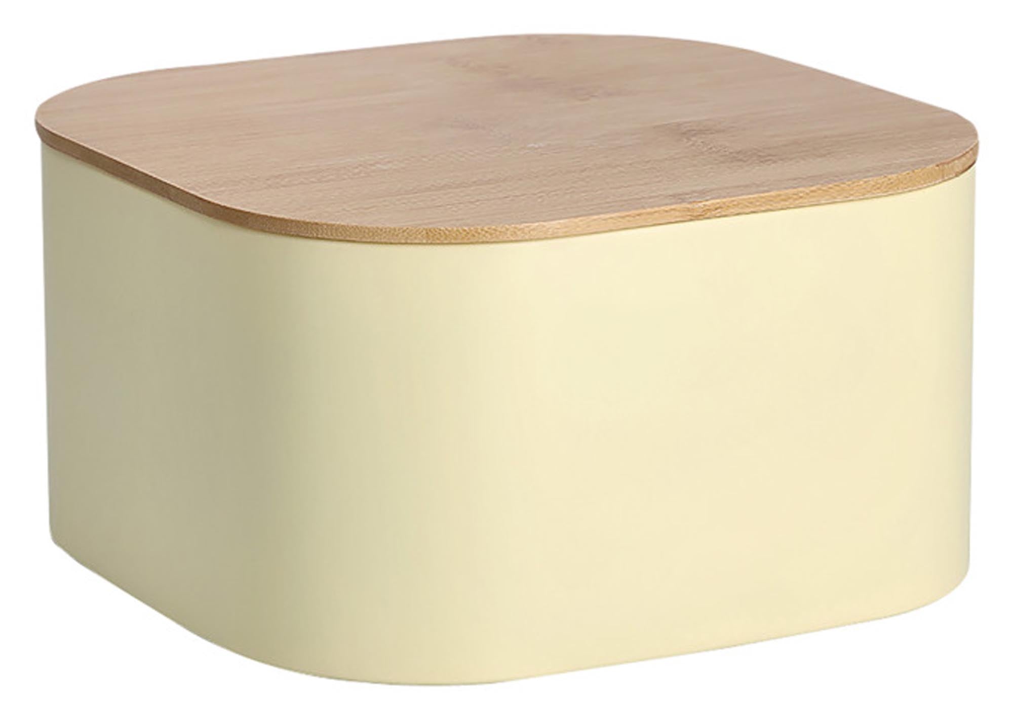 Stilvoller, weisser Brotkasten (26,5x26,5 cm) von ZELLER PRESENT: Praktisch, leicht zu reinigen, kompakt, modern, ideal für Brot & Gebäck.