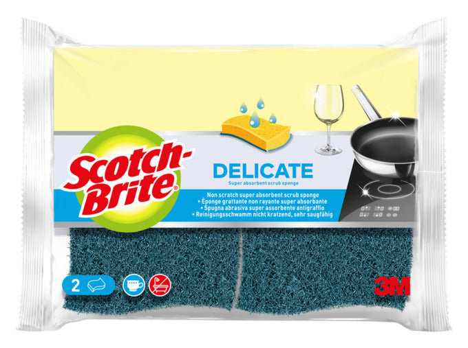 SCOTH-BRITE Reinigungsschwamm Delicate 2 Stück in präsentiert im Onlineshop von KAQTU Design AG. Haushaltshilfen ist von SCOTCH-BRITE