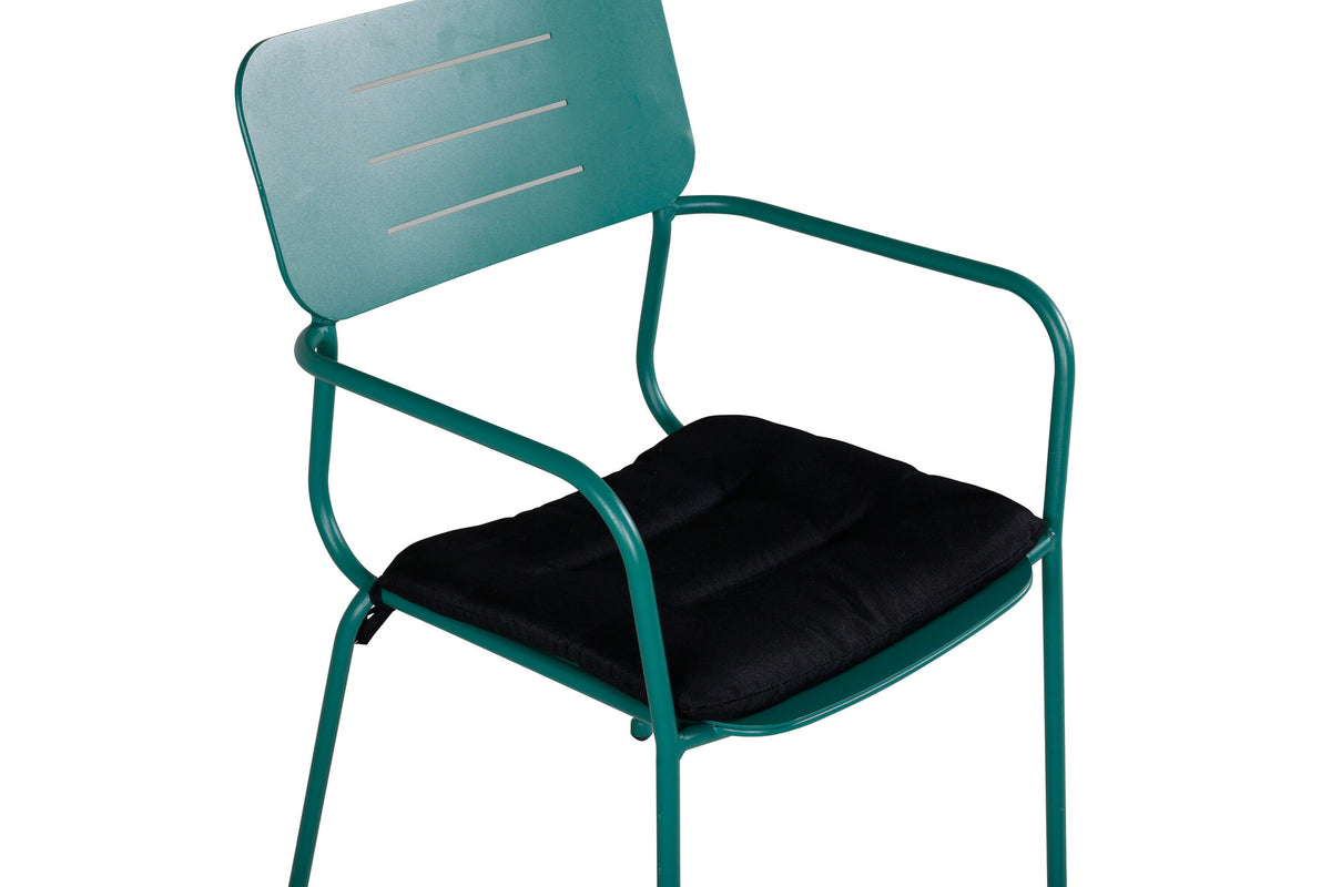 Nicke Stuhl in Grün präsentiert im Onlineshop von KAQTU Design AG. Gartenstuhl mit Armlehnen ist von Venture Home