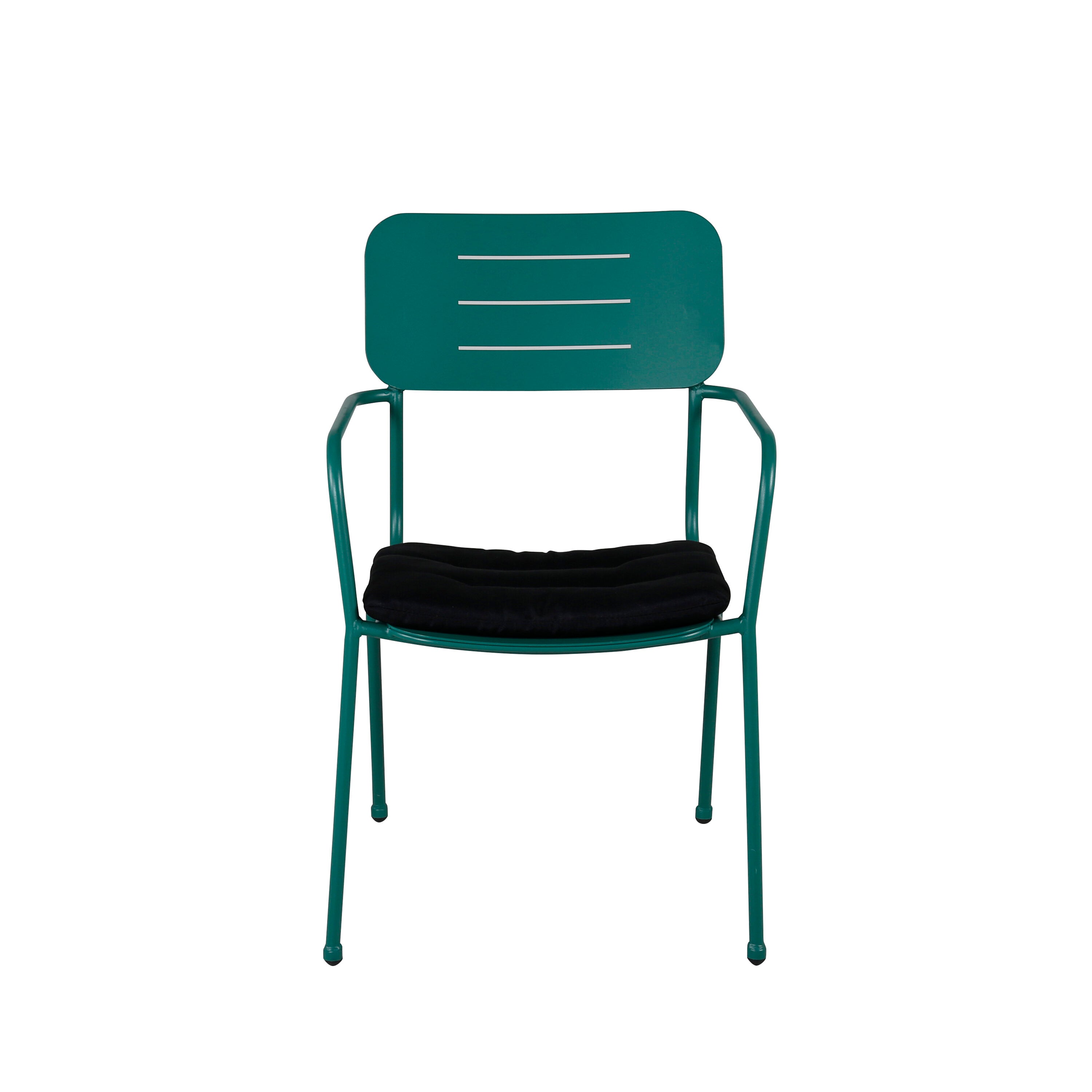 Nicke Stuhl in Grün präsentiert im Onlineshop von KAQTU Design AG. Gartenstuhl mit Armlehnen ist von Venture Home