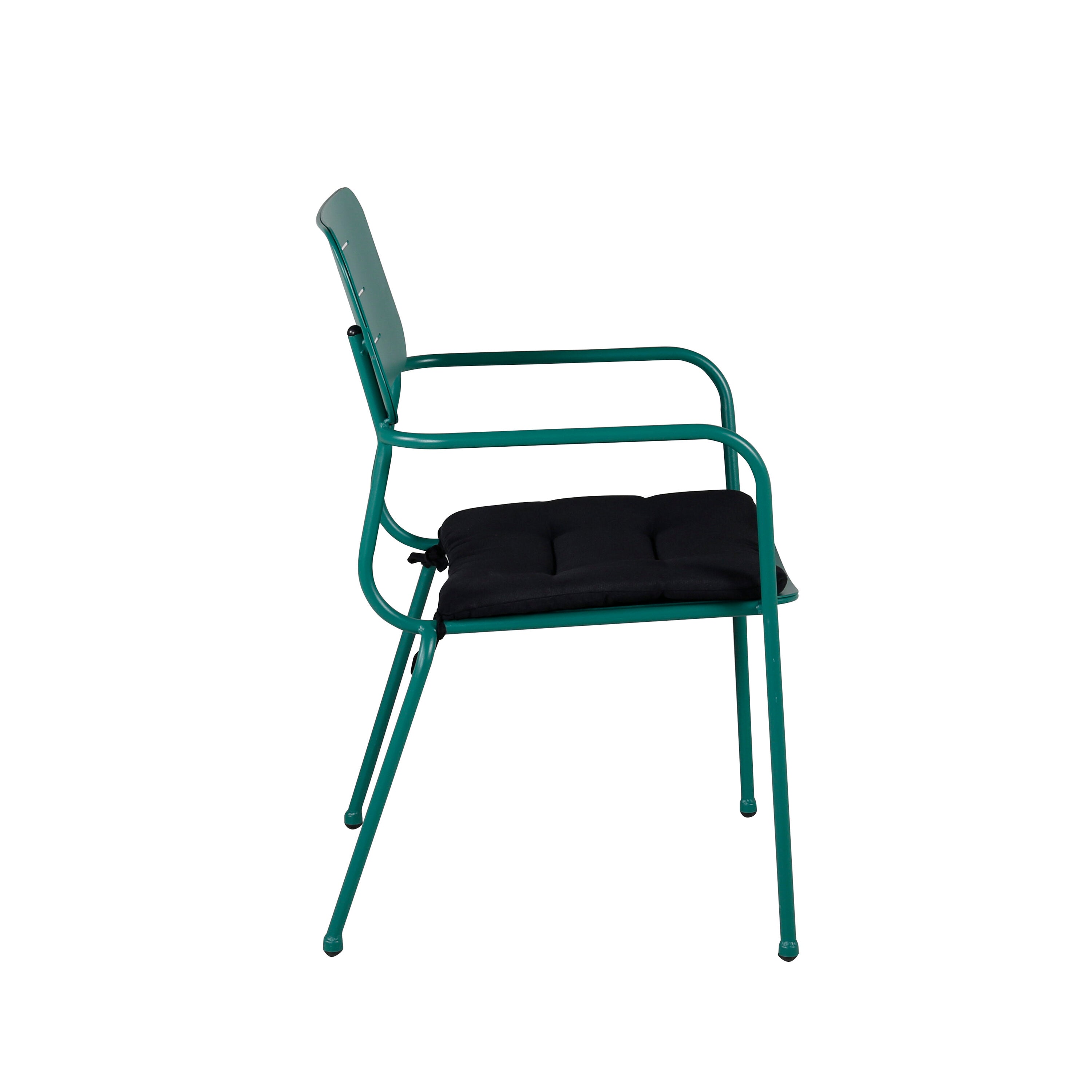 Nicke Stuhl in Grün präsentiert im Onlineshop von KAQTU Design AG. Gartenstuhl mit Armlehnen ist von Venture Home