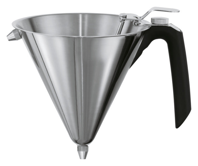 Entdecken Sie den RÖSLE Fondanttrichter 1.2 L – Ihr perfekter Partner für präzises Dosieren und Dekorieren in der Küche. Vielseitig und leicht zu reinigen!
