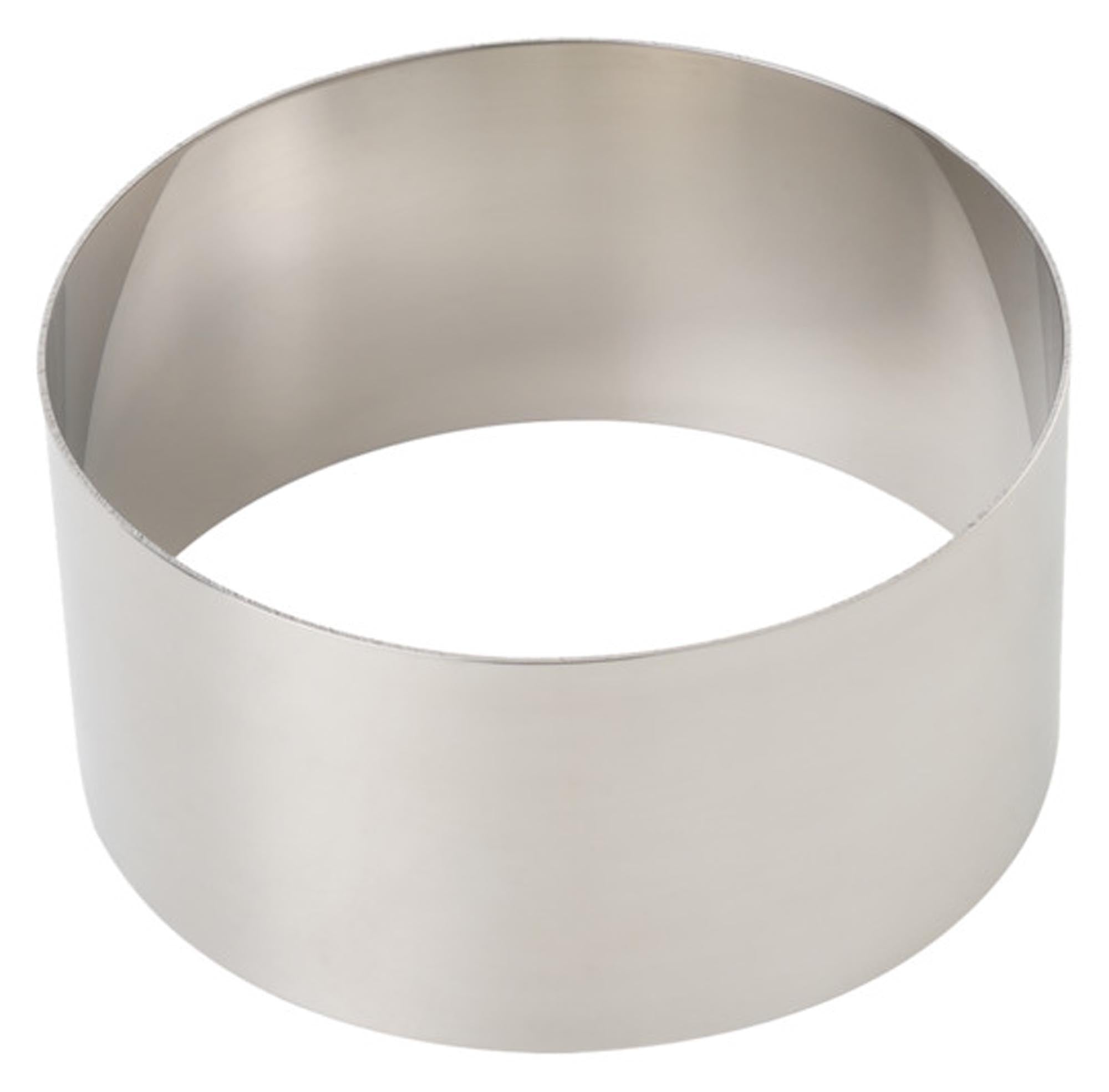 EVA Portionierring Inox ø 9.5 cm: Hochwertiger Dessertring aus Edelstahl für perfekte Portionierung und ansprechende Präsentation von Desserts und Salaten.