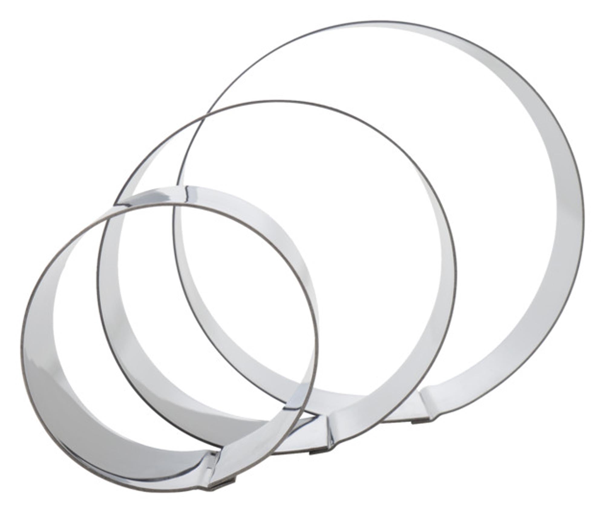 Entdecken Sie das EVA Portionierringe Set mit 3 Stück für perfekte Portionierung von Desserts, Salaten und mehr. Hochwertiger Edelstahl, spülmaschinengeeignet.