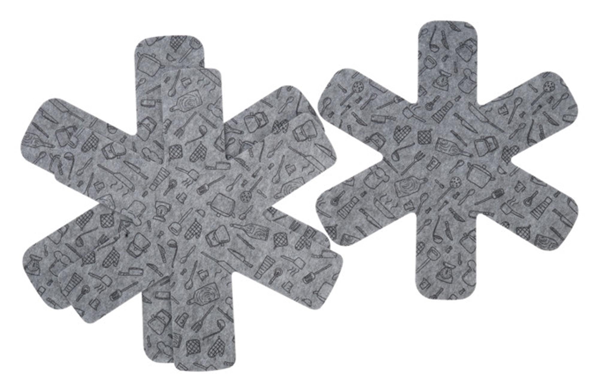 Schützen Sie Ihre Pfannen mit dem EVA COLLECTION Pfannenschutz Set (3 Stück). Hochwertiger Filz, vielseitig, langlebig und einfach zu reinigen!