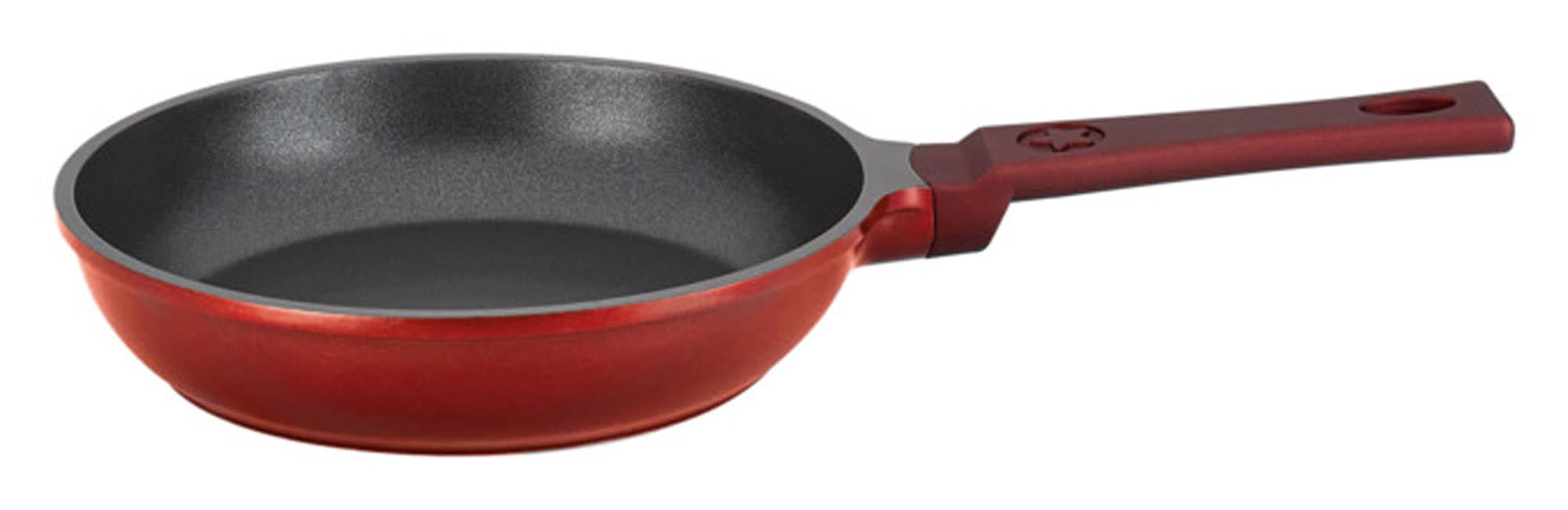 Die SPRING Bratpfanne Mini in rot matt (ø 18 cm) ist ideal für kleine Portionen, bietet eine Antihaftbeschichtung und hervorragende Wärmeleitung.