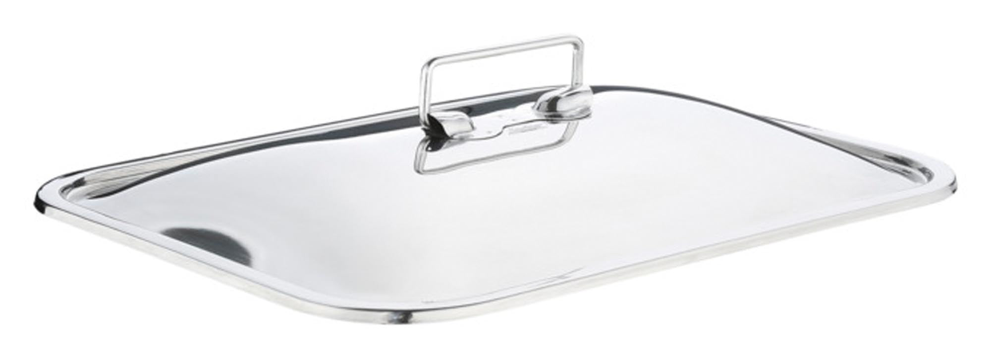 Entdecken Sie den SPRING Deckel Brigade Premium 35x26 cm – aus hochwertigem Edelstahl, hitzebeständig, spülmaschinenfest und ideal für große Töpfe.