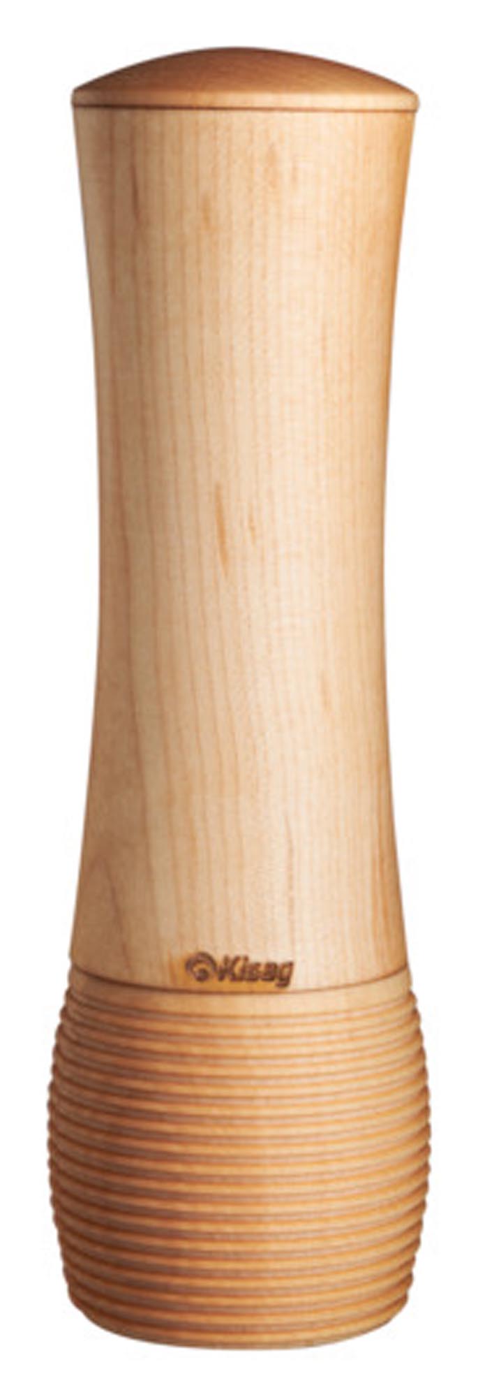 Elegante 20 cm Salz- und Pfeffermühle aus dunklem Walnussholz von KISAG, präzises Mahlwerk, stilvolles Küchenaccessoire.