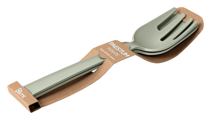 Entdecken Sie das stilvolle BLIM PLUS Salatbesteck Posate 2-teilig m-forest 29.3 cm – ideal zum Servieren und Mischen von Salaten!