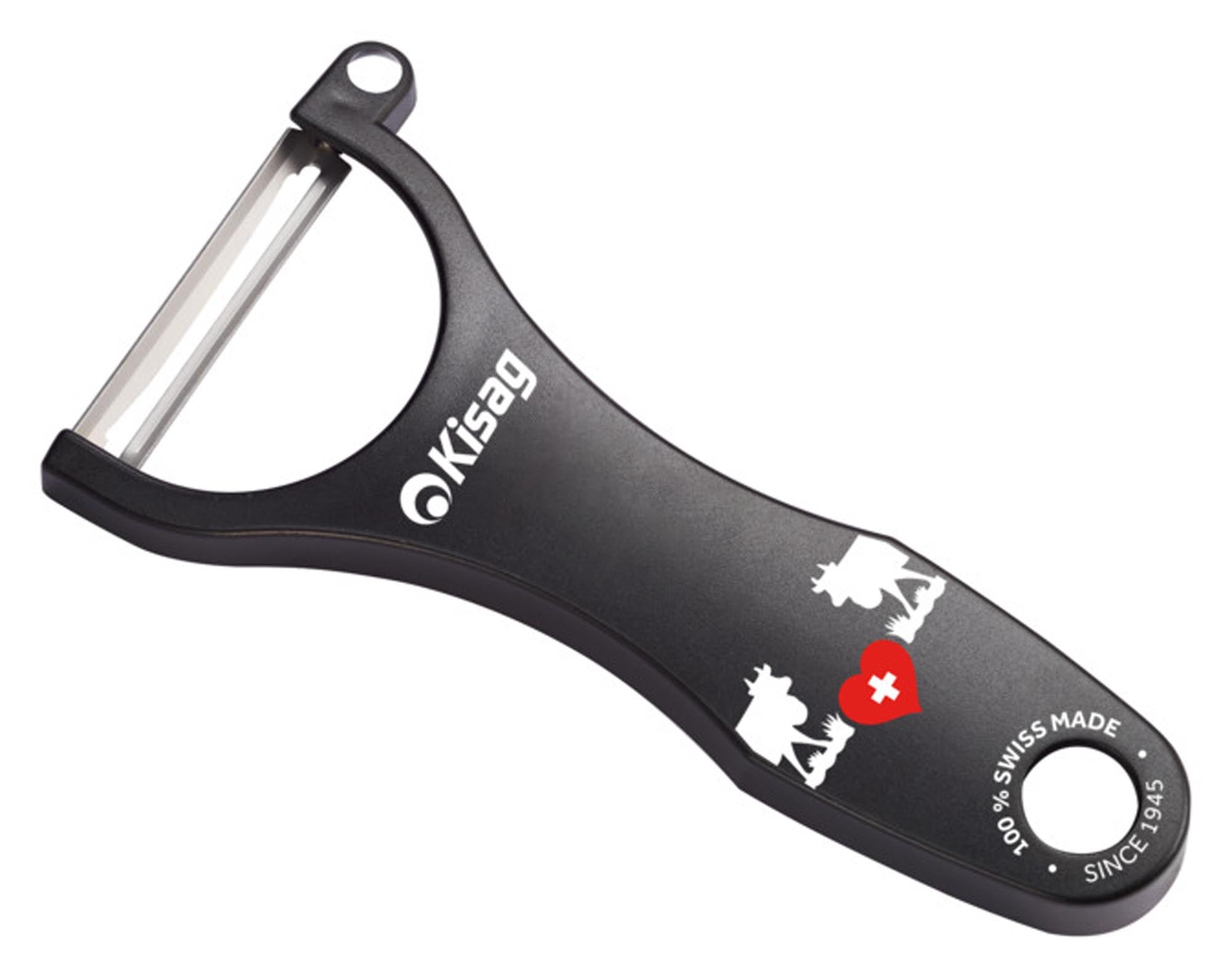 KISAG Sparschäler Motiv Kühe: Praktisches Küchenwerkzeug mit scharfer Edelstahlklinge, ergonomischem Griff und lustigem Design. Ideal für Obst und Gemüse!