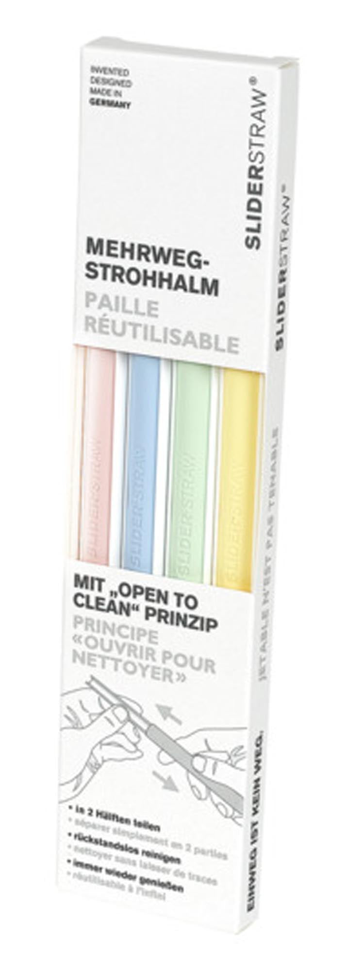 Entdecken Sie die umweltfreundlichen SliderStraw Trinkhalme – 4 Stück, 21,5 cm, BPA-frei, wiederverwendbar, mit einzigartigem Schiebemechanismus für ein stilvolles Trinkerlebnis!