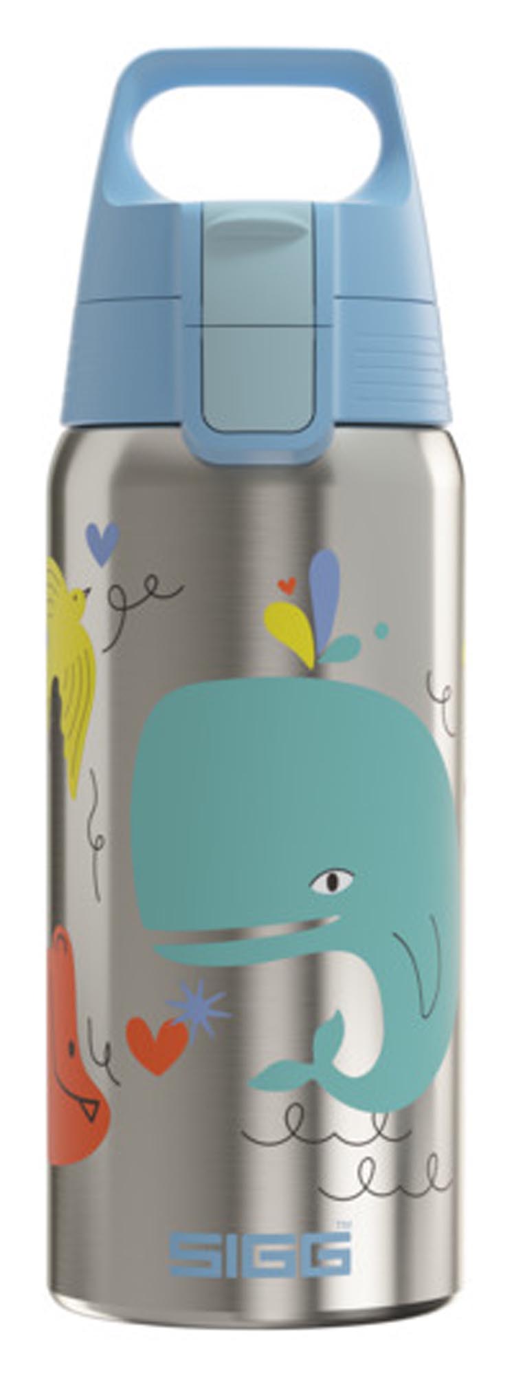 Entdecken Sie die SIGG Isolierflasche Shield Therm One Whale Friend 0.5 l – BPA-frei, doppelwandige Isolierung, ideal für Kinder und unterwegs.
