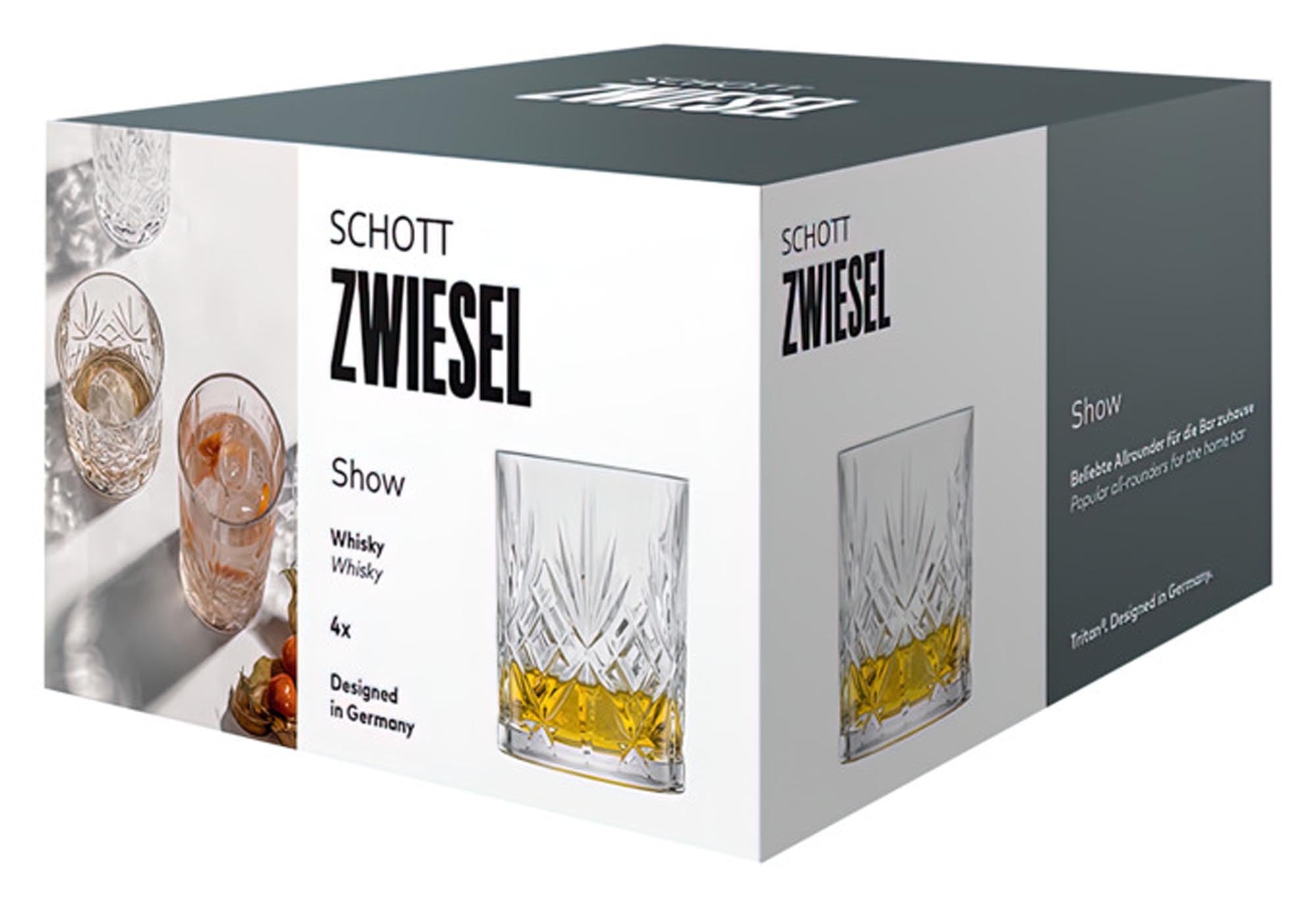 Elegantes Whiskyglas-Set aus hochwertigem Kristallglas, 300 ml, stoss- und kratzfest, ideal für Aromenentfaltung, spülmaschinenfest.