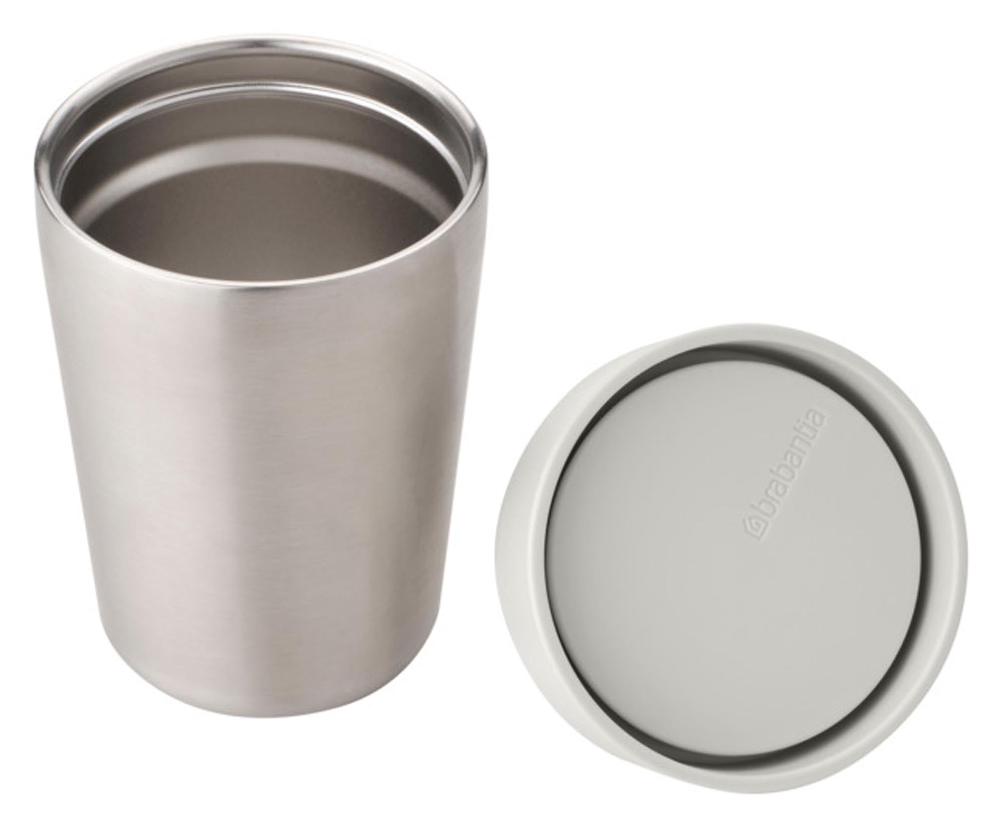Isolierbecher 0.2l von BRABANTIA: doppelwandiger Edelstahl, auslaufsicher, spülmaschinenfest, ideal für unterwegs.