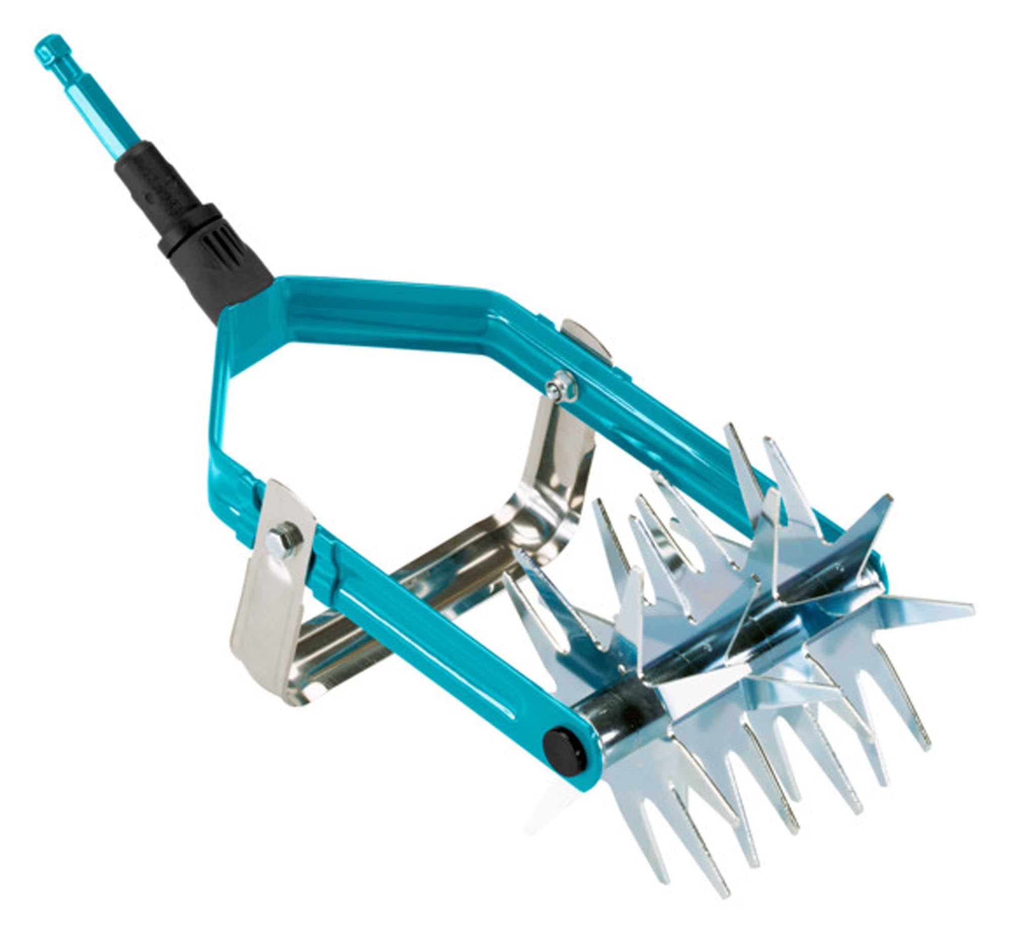 Entdecken Sie die GARDENA Combisystem-Sternfräse mit Jätemesser 14 cm für effiziente Bodenbearbeitung und optimale Saatvorbereitung in Ihrem Garten.