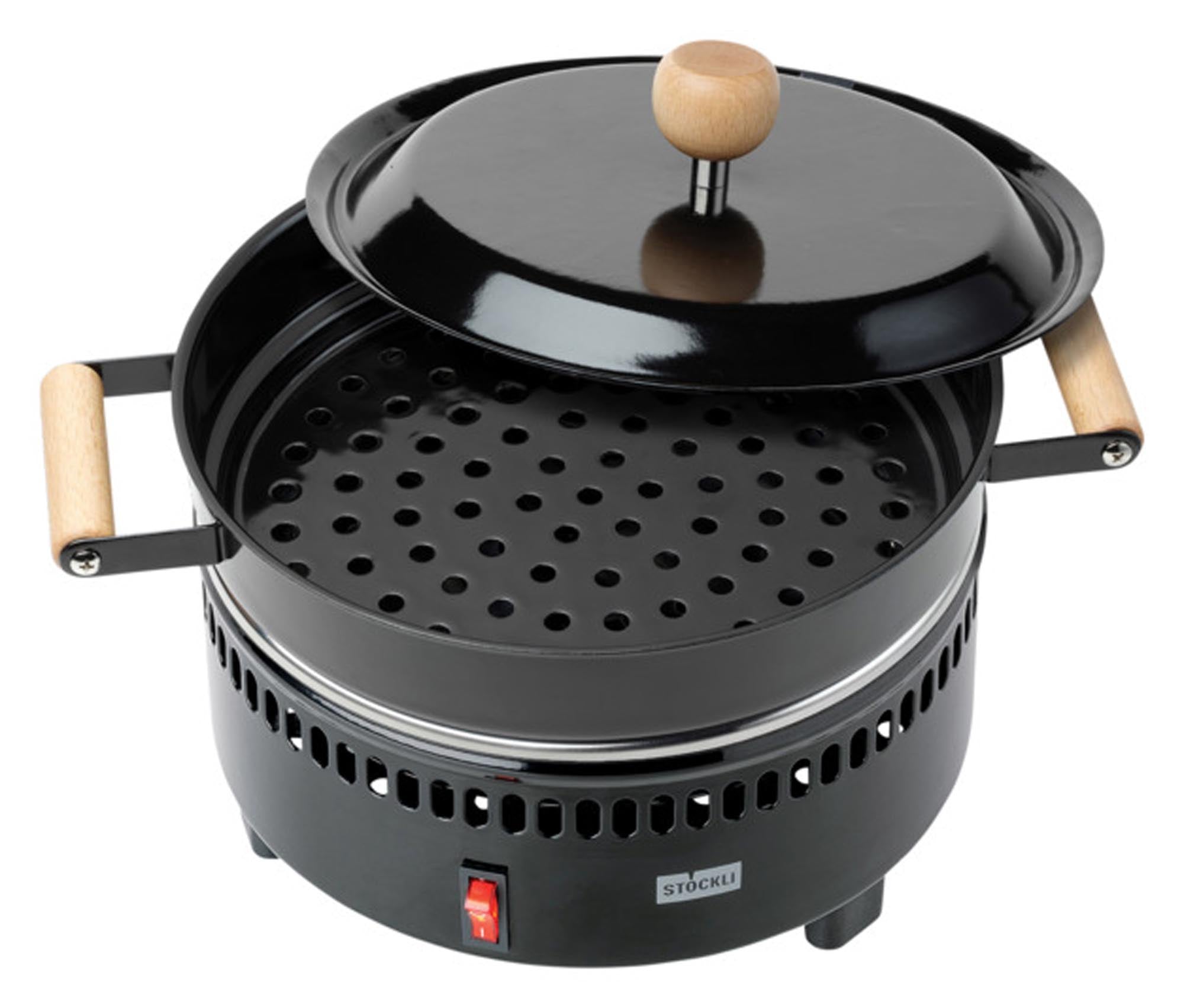 STÖCKLI Marroniofen 24 cm: Edle Holzgriffe für stilvolles Rösten.