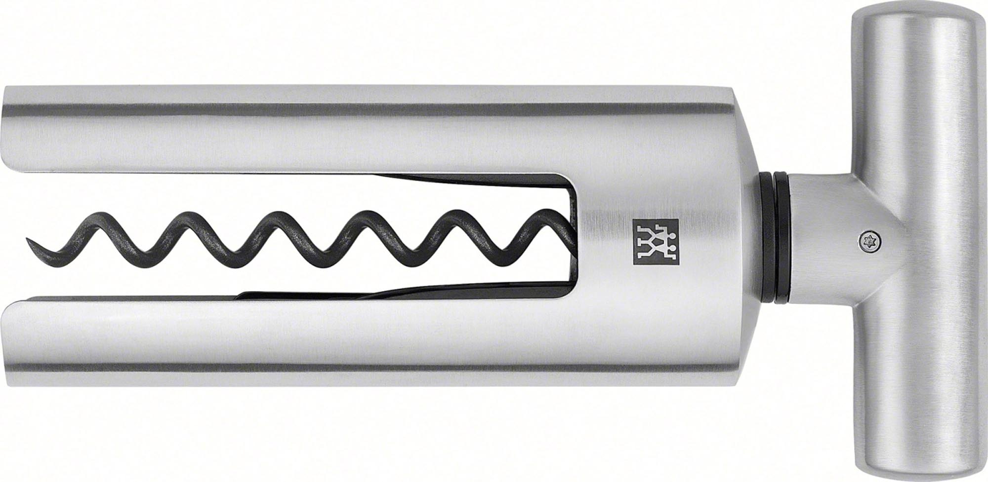 Hochwertiger Korkenzieher von Zwilling (19 x 11,5 x 5 cm) aus Edelstahl und Kunststoff. Ideal für Weinliebhaber, pflegeleicht und funktional.