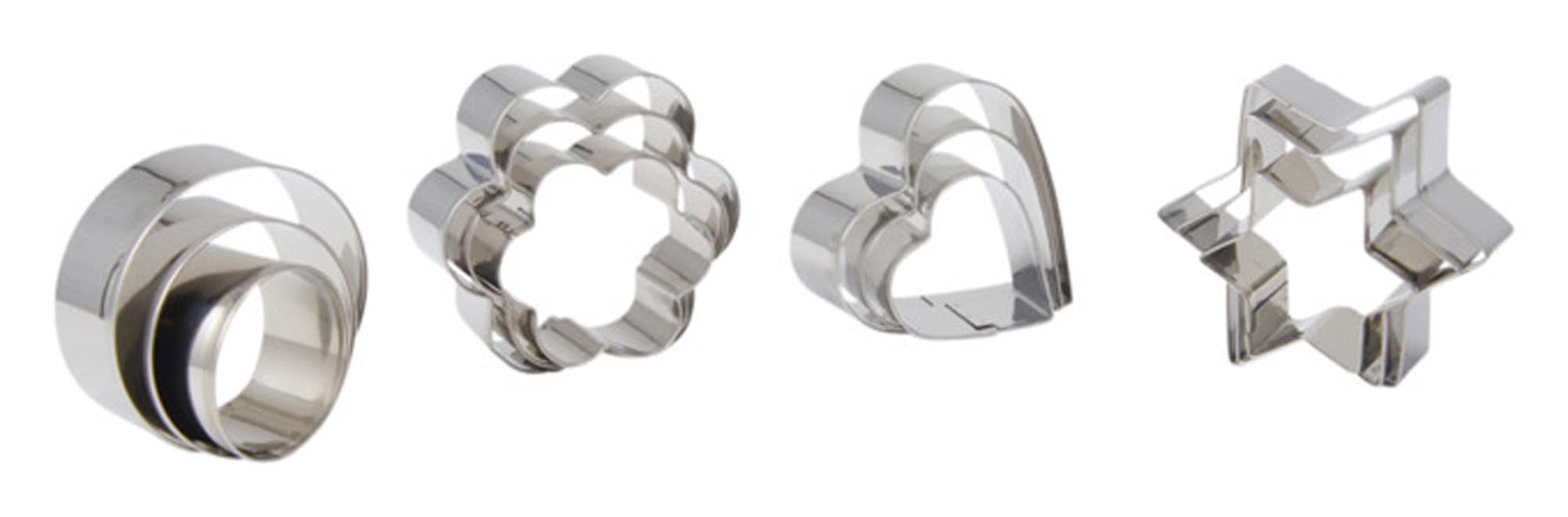 12-teilige PATISSE Ausstechformen: Edelstahl, langlebig, ideal für Plätzchen, Fondant & Marzipan. Kreative Formen für jeden Anlass.