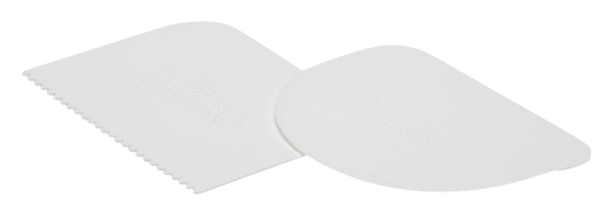 Entdecken Sie das PATISSE Teigschaber Karten Set 2-teilig (12 cm) aus flexiblem Silikon. Ideal zum Schaben, Verteilen und Glätten von Teig. Spülmaschinenfest!