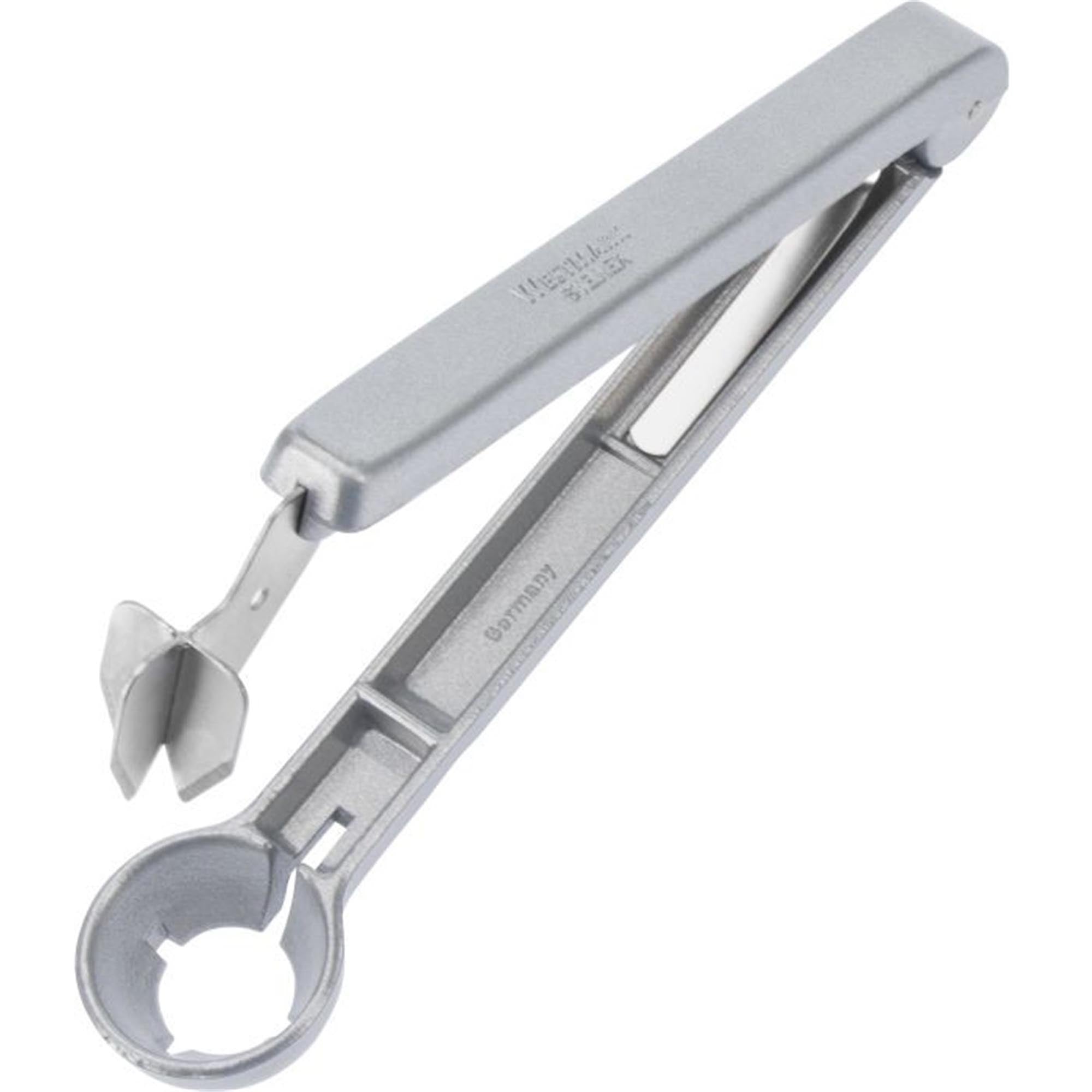 Praktischer Pflaumenentsteiner von Westmark, 17x4x3cm, ideal zum schnellen und sauberen Entfernen von Kernen aus Pflaumen.