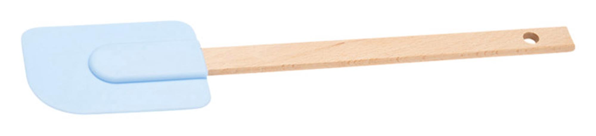 Entdecken Sie den PATISSE Teigschaber Silikon Holz Prima Line in hellblau. Ideal zum Mischen, Rühren und Auskratzen. Hitzebeständig, langlebig und leicht zu reinigen!
