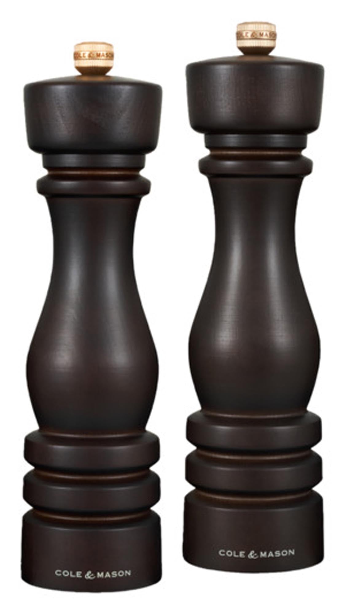 Elegante COLE & MASON Pfeffermühle aus Buchenholz, 30 cm, mit präzisem Edelstahlmahlwerk für perfekten Pfeffergenuss.