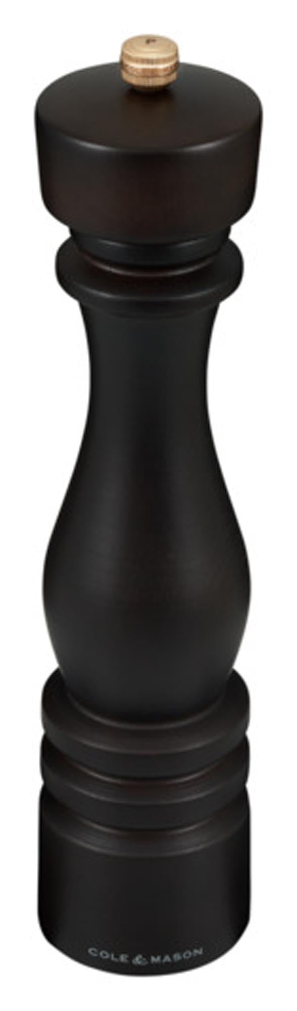 Elegante COLE & MASON Pfeffermühle aus Buchenholz, 30 cm, mit präzisem Edelstahlmahlwerk für perfekten Pfeffergenuss.
