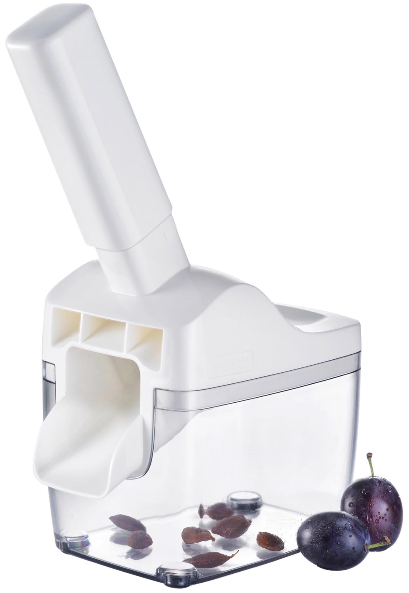 Entdecken Sie den Pflaum- und Zwetschenentsteiner Steinfix von Westmark. Kompakt, langlebig und ergonomisch – ideal für frische Zutaten!