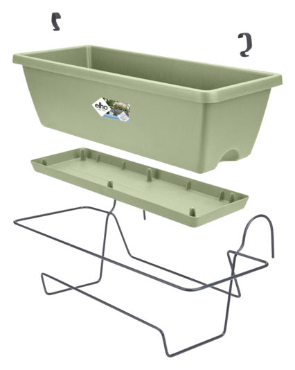 Entdecken Sie den ELHO Balkonkasten Barcelona Allin 50cm in pistazien grün – nachhaltig, stylish und ideal für Ihre Balkonpflanzen!