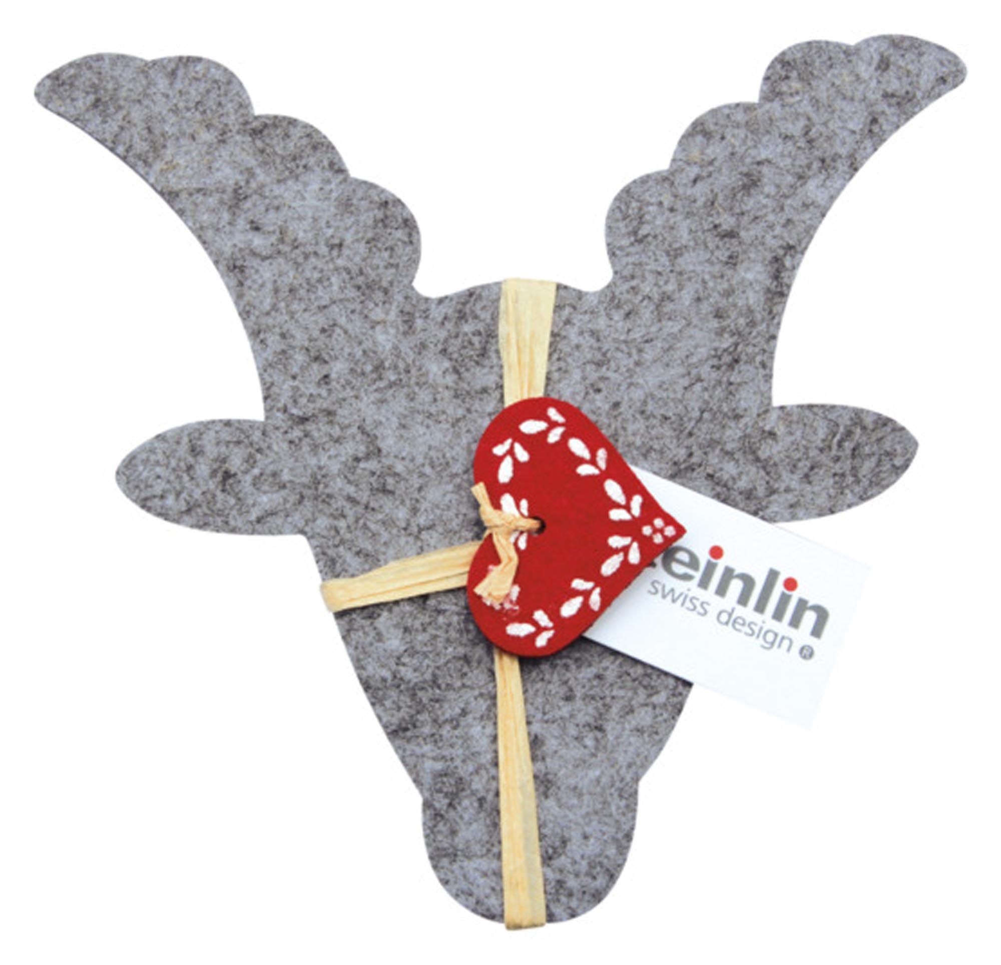 Entdecken Sie die stilvollen STEINLIN Untersetzer Steinbock Kontur aus robustem Polyester-Filz. Ideal für Gläser und Tassen, rutschfest und pflegeleicht.