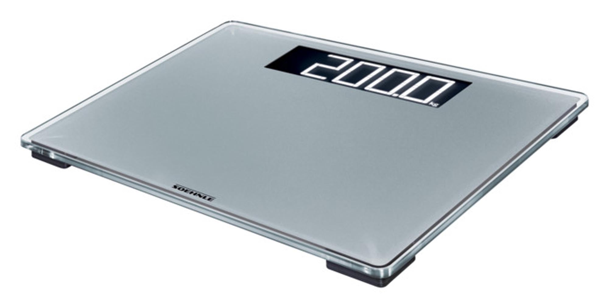 Elegante SOEHNLE Personenwaage Style Comfort 600, 200 kg Tragkraft, präzise Messung, modernes Design, ideal für Ihr Badezimmer.