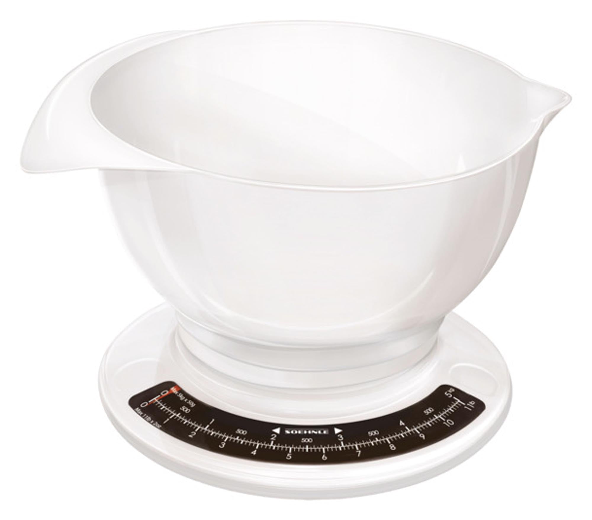 Entdecken Sie die SOEHNLE Küchenwaage Culina Pro analog 5 kg in Weiß. Präzise, robust und ideal für Kochen und Backen. Jetzt kaufen!