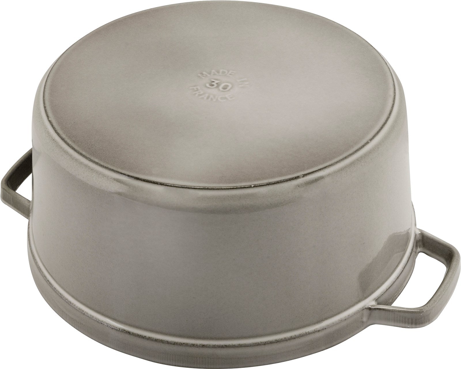 Entdecken Sie die Staub Cocotte rund 8.35l – das perfekte Gusseisen-Kochgeschirr für köstliche Familiengerichte und aromatische Eintöpfe.