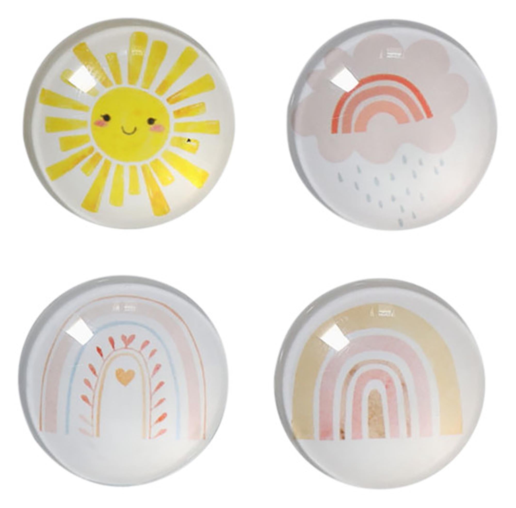 Entdecken Sie das ZELLER Magnet-Set Rainbow mit 4 bunten Magneten (ø 2,5 cm) für Büro und Zuhause. Ideal für Notizen und Fotos!