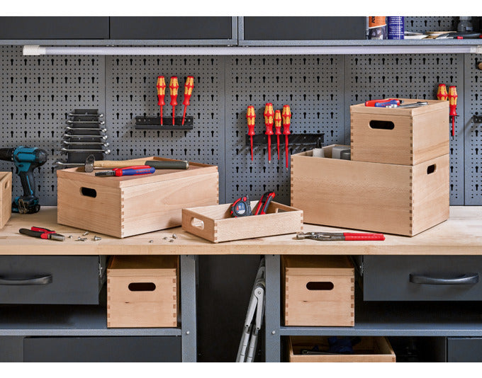 Stilvoller Deckel aus robustem Buchenholz, 40x30 cm, für passgenaue Abdeckung und Schutz vor Staub. Pflegeleicht und langlebig.