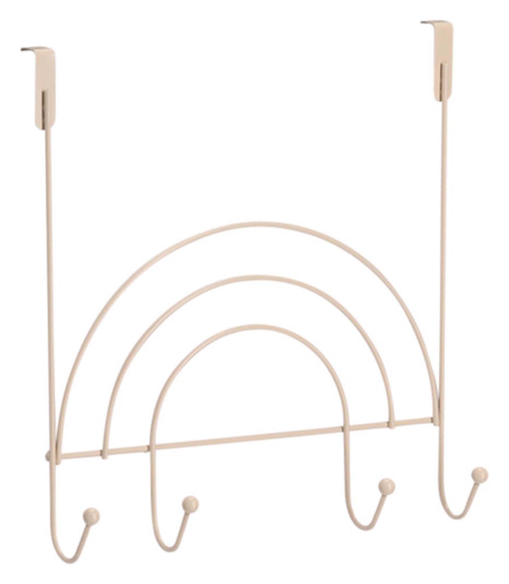 Die ZELLER Türhakenleiste Rainbow in beige (30x8x33 cm) bietet 6 robuste Haken für Ordnung und fröhliche Farben. Ideal für Flur, Kinderzimmer und mehr!
