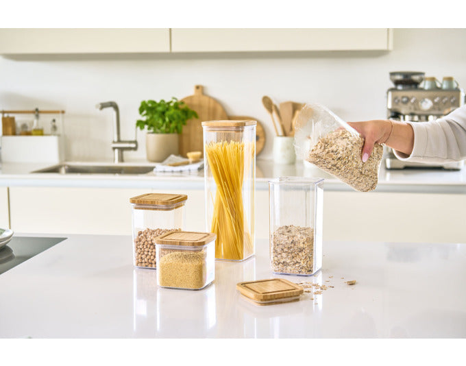 Stilvolle Vorratsdose (800 ml) mit Bambusdeckel von ZELLER PRESENT: luftdicht, langlebig, ideal für Küche & Vorrat.