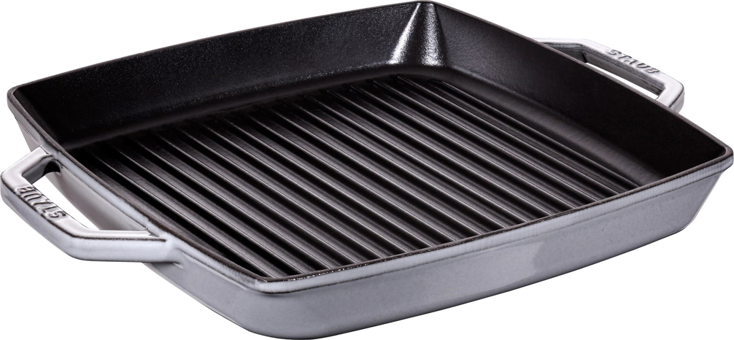 Grillpfanne 33 cm, Graphit-Grau, Gusseisen