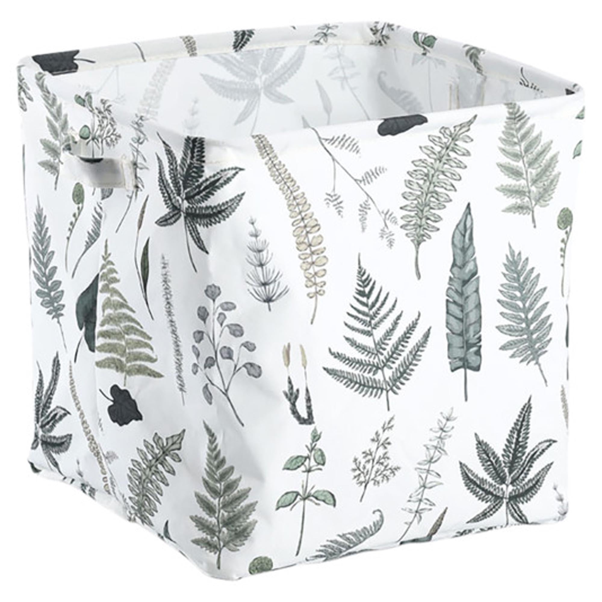 Entdecken Sie den ZELLER Aufbewahrungskorb Blätter in weiss/grün (31x31x30 cm) – stilvoll, praktisch und ideal für Ordnung in jedem Raum.