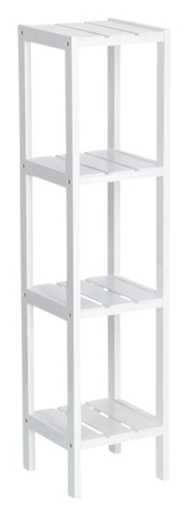 Entdecken Sie das ZELLER Standregal mit 4 Ablagen in Weiß (22x22x92 cm) – ideal für Ordnung und stilvolle Dekoration in jedem Raum.