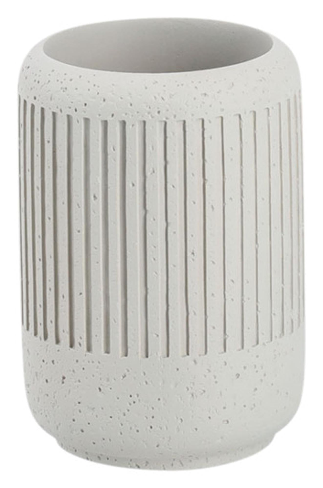 Stilvoller Zahnputzbecher aus Zement, ø 7x10.2 cm, von ZELLER PRESENT. Modernes Design, langlebig, ideal für Zahnbürsten.