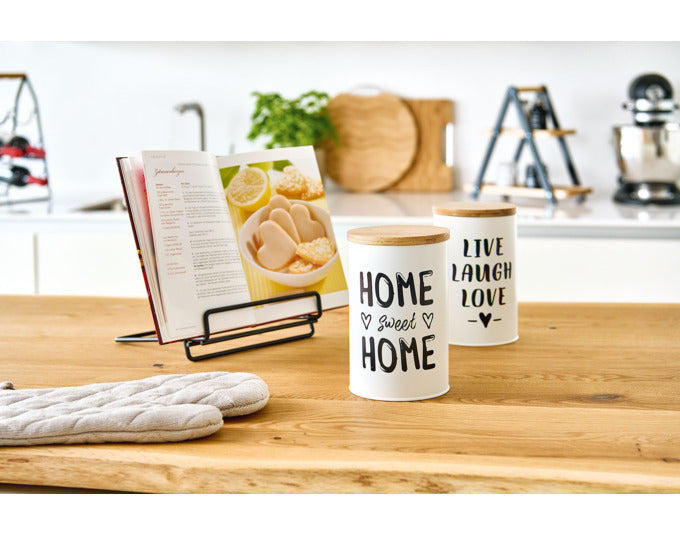 Stilvolle Vorratsdose aus Glas mit nachhaltigem Bambusdeckel, 1L, ideal für Lebensmittelaufbewahrung. Modernes Design, langlebig.