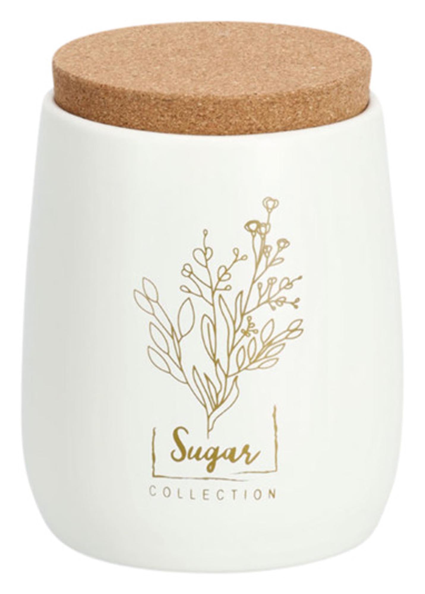 Elegante ZELLER Vorratsdose Sugar mit Korkdeckel, 750 ml, ideal für Zucker und trockene Lebensmittel. Hochwertig, nachhaltig und stilvoll.