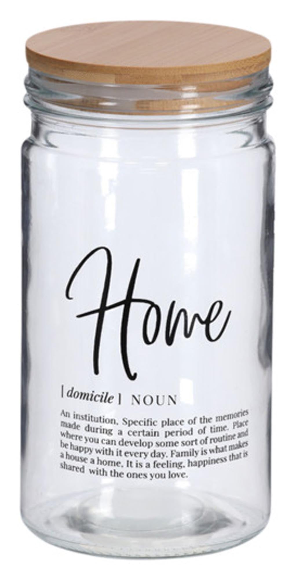 Stilvolles Vorratsglas (1.4L) mit Bambusdeckel, luftdicht, für Trockenvorräte, umweltfreundlich, passt in jede Küche.