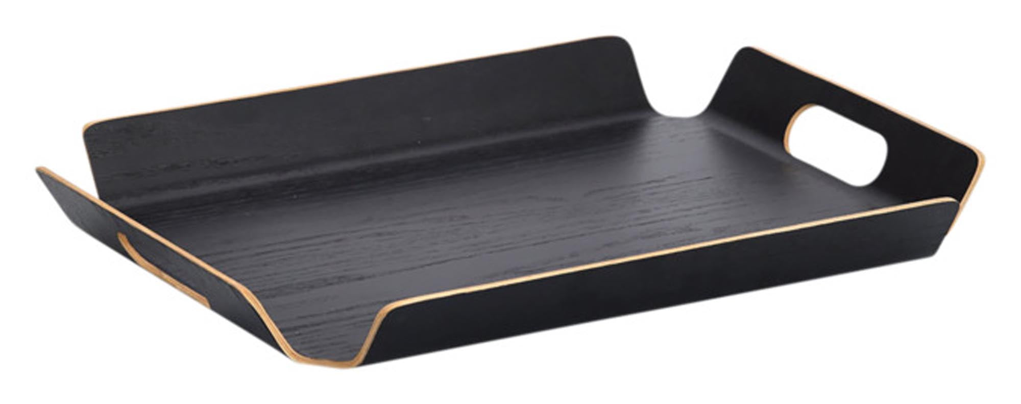 Elegantes ZELLER Serviertablett aus Holz/Wengefurnier, 44,5x33,5 cm, ideal für stilvolles Servieren von Speisen und Getränken. Pflegeleicht und vielseitig.