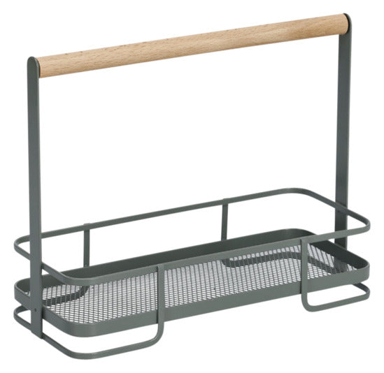 ZELLER Tragekorb Metall/Buche salbei 24x10.3x19.4 cm in präsentiert im Onlineshop von KAQTU Design AG. Haushaltshilfen ist von ZELLER PRESENT