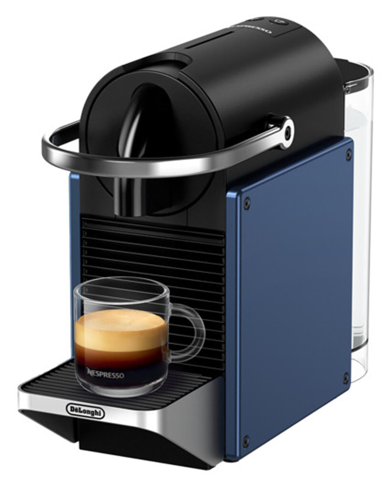 Entdecken Sie die DELONGHI Nespresso Pixie Kaffeemaschine in Blau – kompakt, energieeffizient und ideal für köstlichen Espresso und Lungo. Modernes Design, hochwertige Materialien und einfache Handhabung.