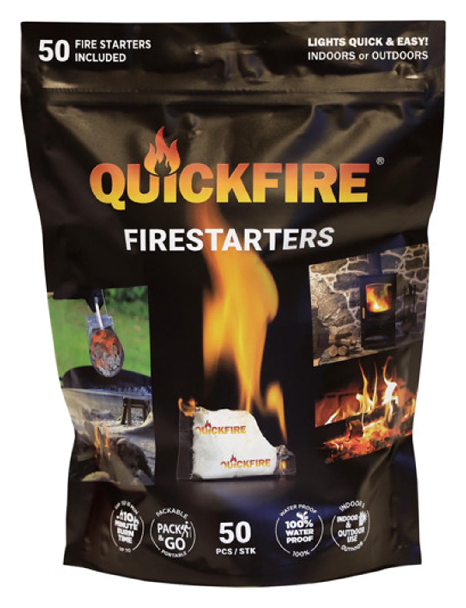 QUICKFIRE Feueranzünder 50 Zündbeutel à ca. 7g für Kamin Ofen und Grill in präsentiert im Onlineshop von KAQTU Design AG. Grillzubehör ist von QUICKFIRE