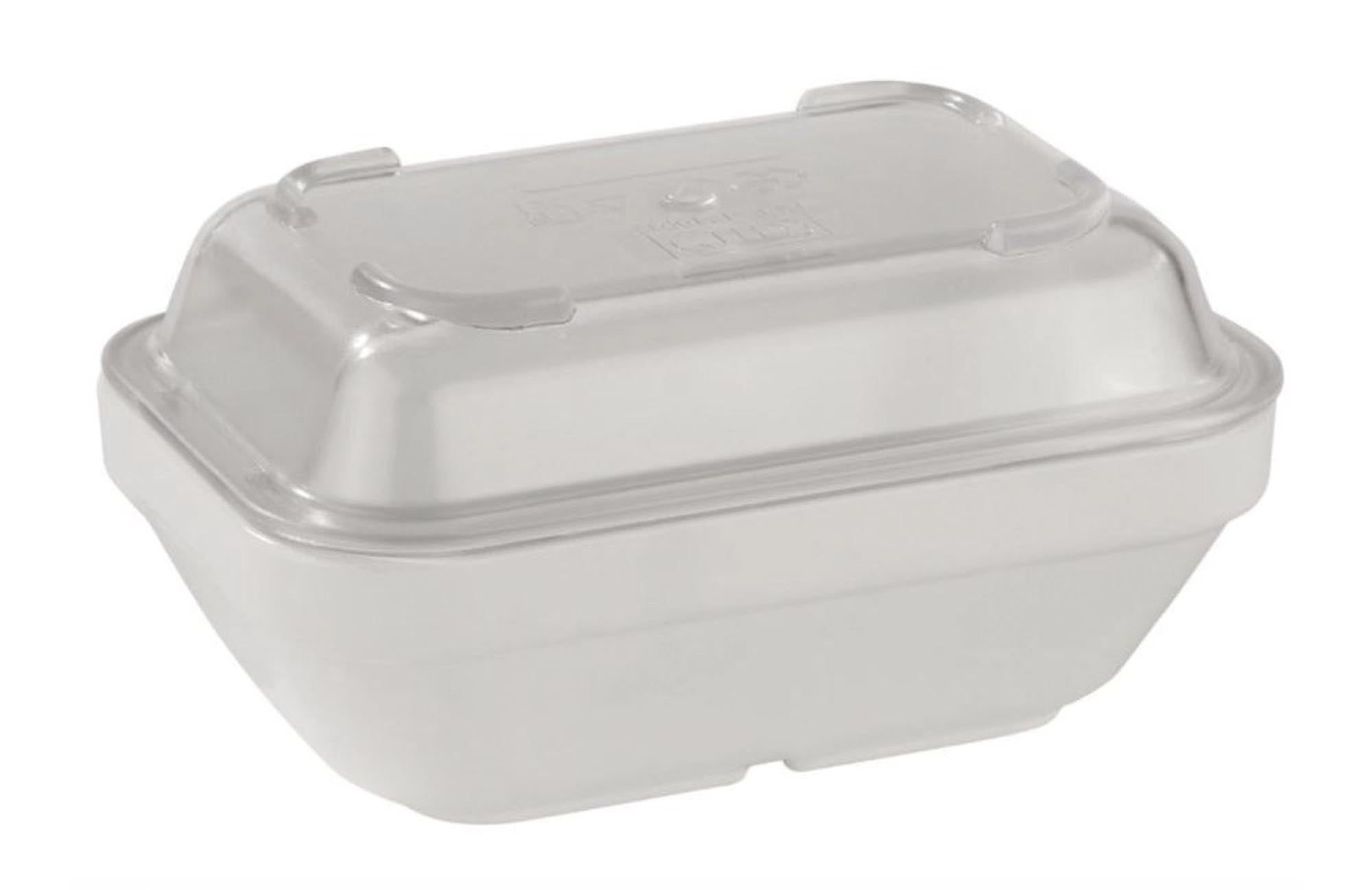 Robuster Polycarbonat-Deckel 9.6x13.9cm, mikrowellen- & spülmaschinenfest, ideal für Aufbewahrung & Erwärmen von Speisen.