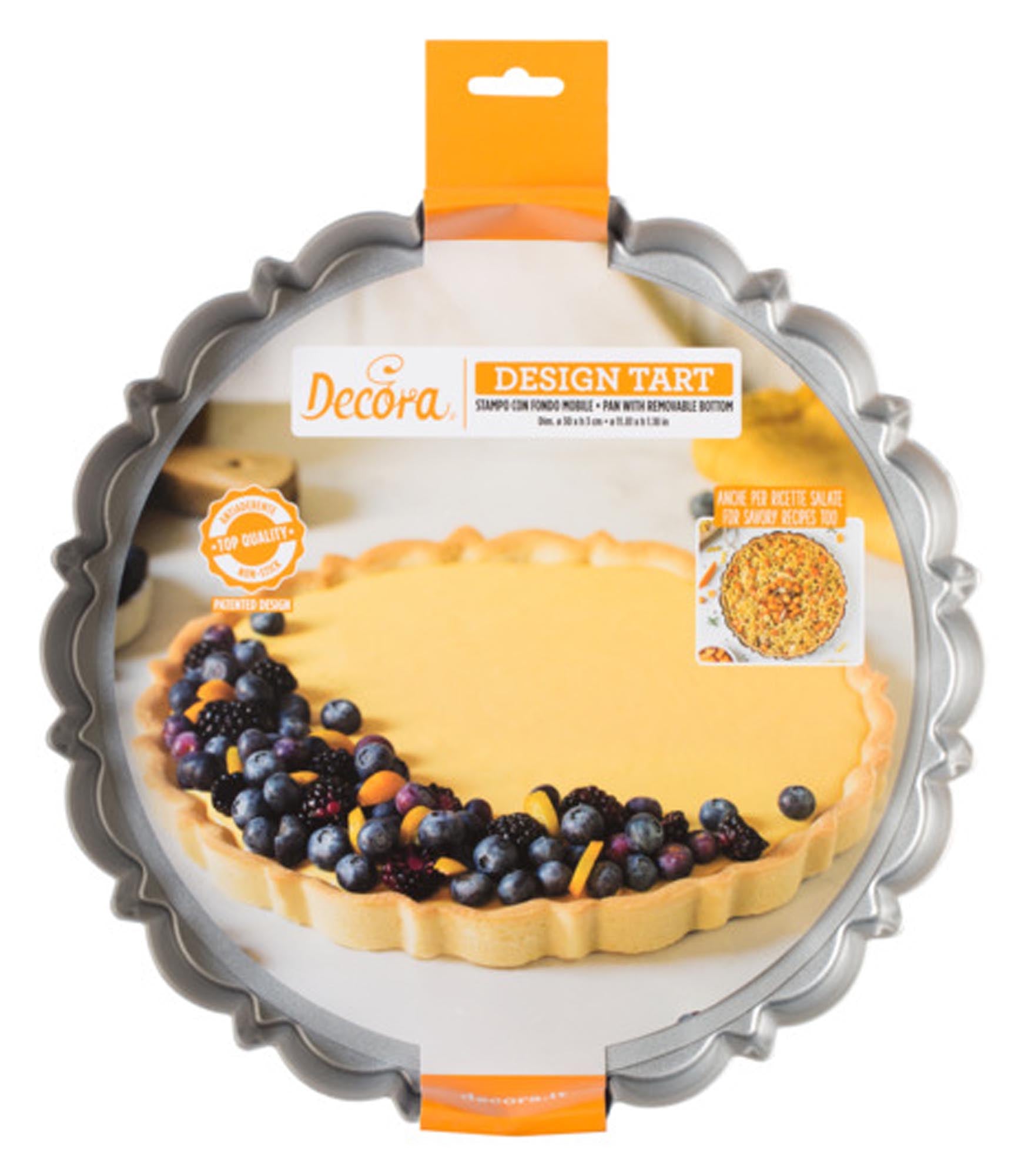 Entdecken Sie die DECORA Tortenform mit herausnehmbarem Boden (ø 30x3 cm) – ideal für perfekte Backergebnisse, einfache Reinigung und vielseitige Anwendungen.